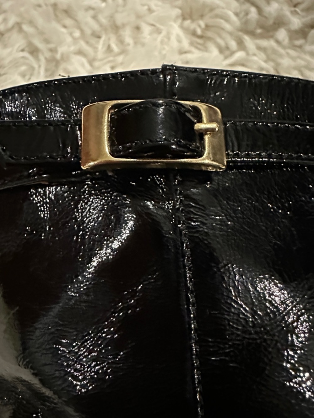 ANA PALMA Luxury Patent Leather Block Heel Feminine Ankle Boots Sz 39/8.5 EUC - Picture 11 of 16